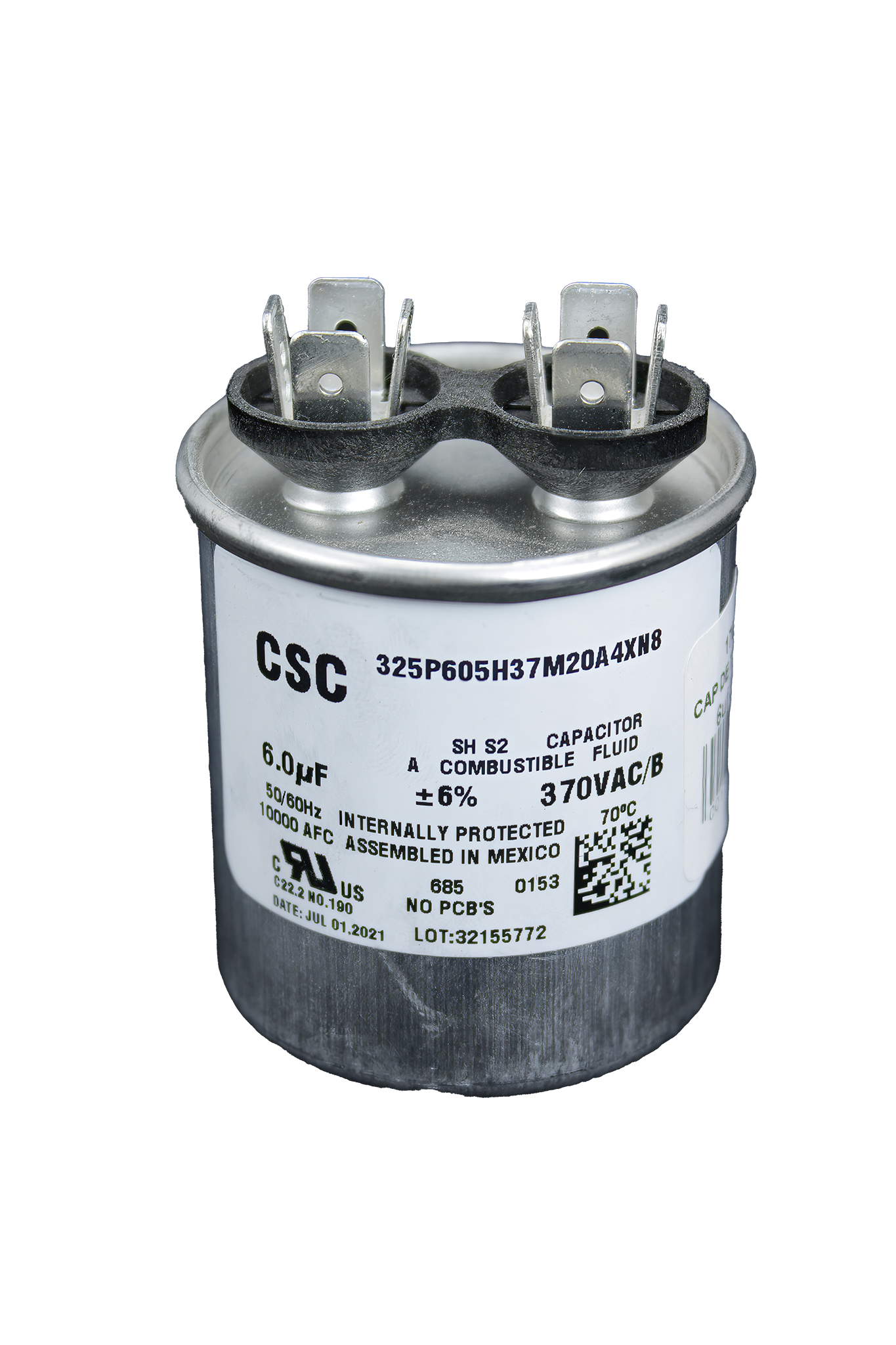 Capacitor De Trabajo Aluminio 370V