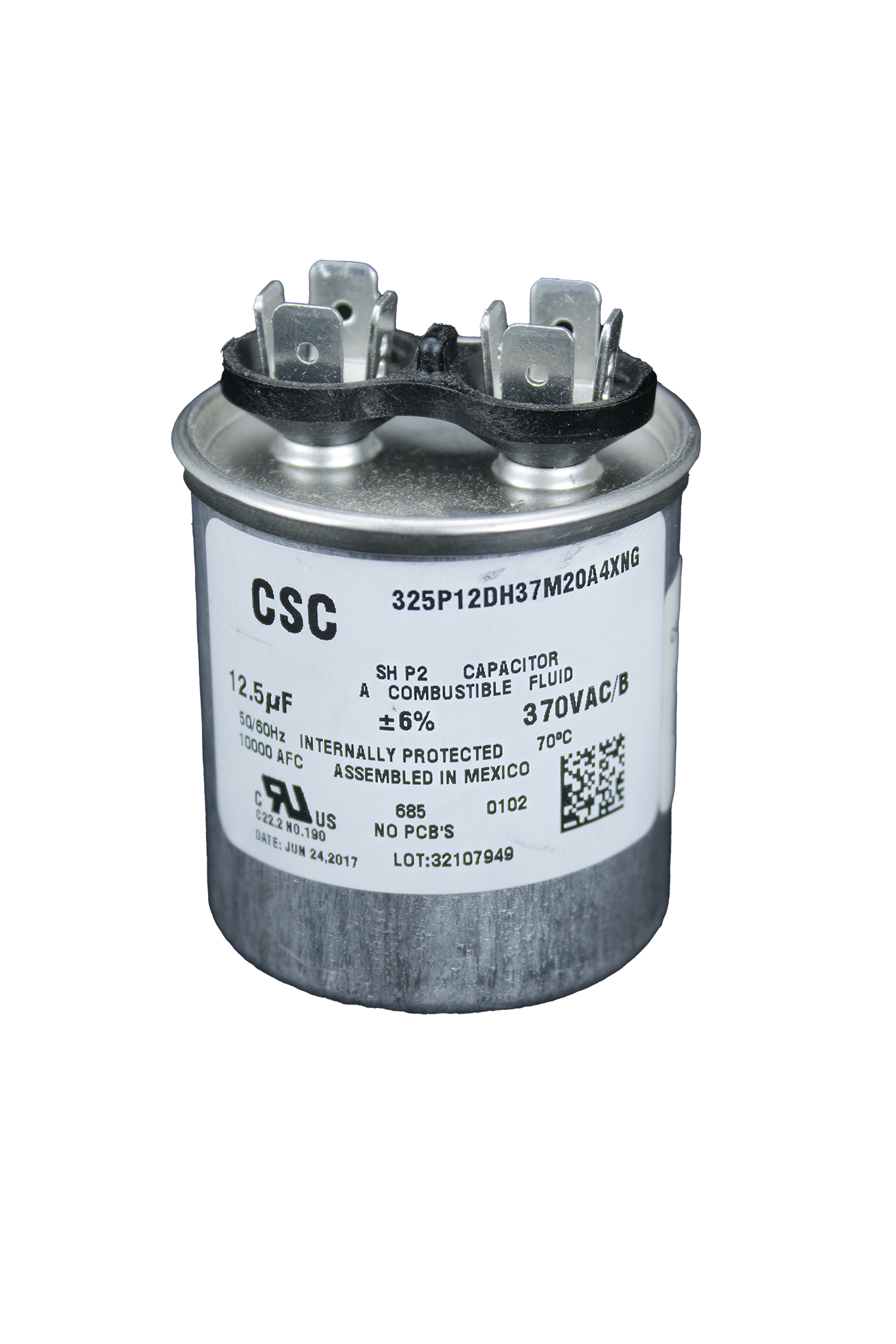 Capacitor De Trabajo Aluminio 370V